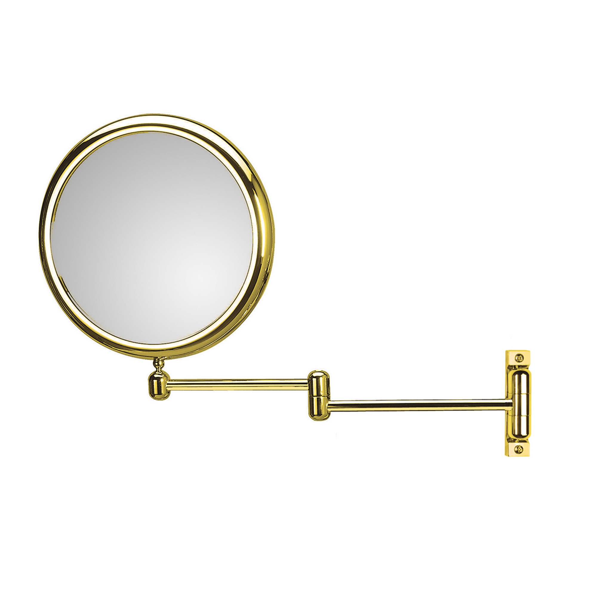Doppiolo 40/2 Wall Mount 3X Magnifying Mirror in Gold