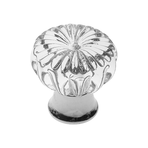 P331 Vanity Unit Knob in Clear Glass