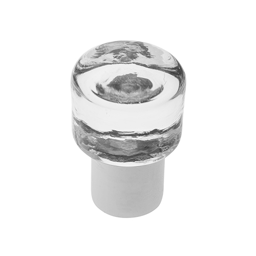P367 Vanity Unit Knob in Clear Glass