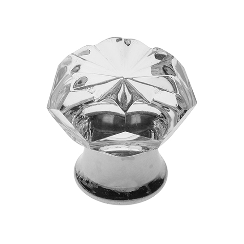 P901 Vanity Unit Knob in Clear Glass