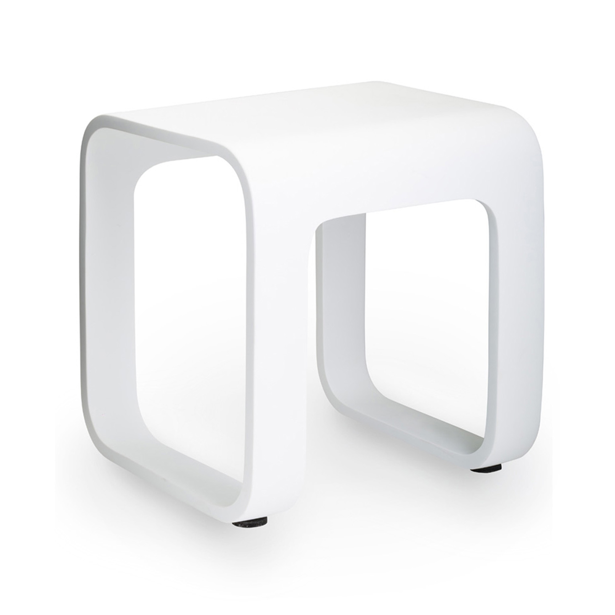 Scagni 54702 Stool in White Mattstone