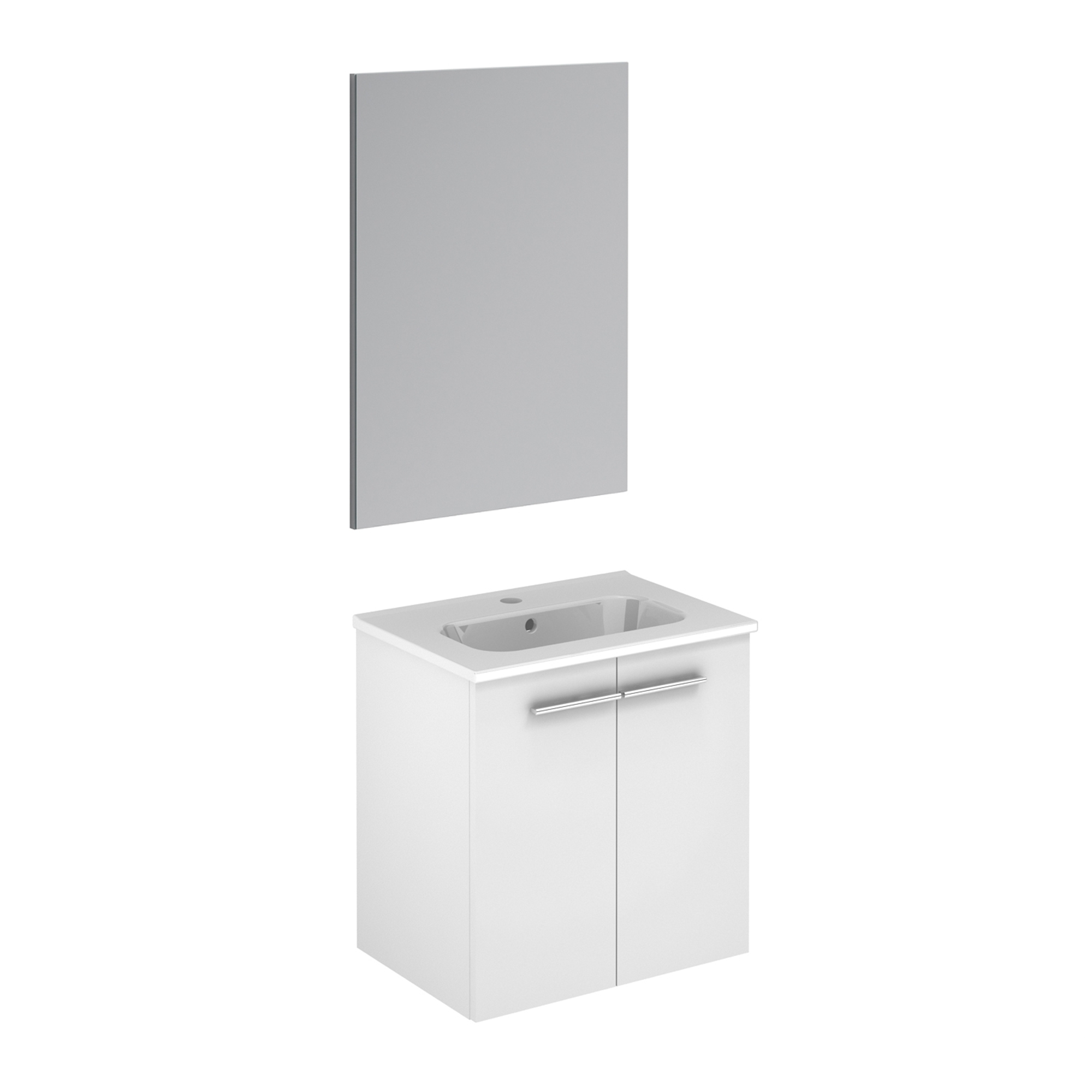 Start 50 Pack Gloss White Complete Vanity Unit with Mirror