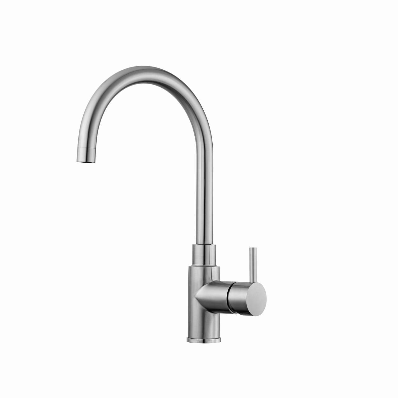 Steel 2 180 sink mixer high swivel spout in stainless steel