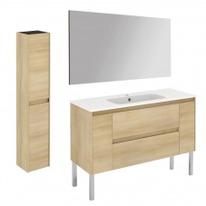 Ambra 120F Pack 2 Complete Vanity Unit with Column and Mirror