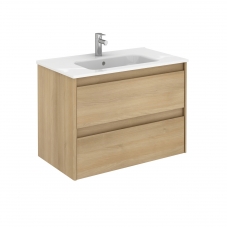 Ambra 80F Complete Vanity Unit in Nordic Oak