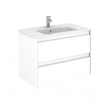 Ambra 80F Complete Vanity Unit in Gloss White