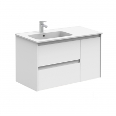 Ambra 90 Complete Vanity Unit in Gloss White