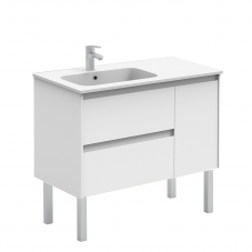 Ambra 90F Complete Vanity Unit in Gloss White