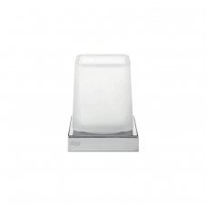 Divo A2010Z Polished Chrome Tabletop Tumbler Holder with Frosted Glass Tumbler