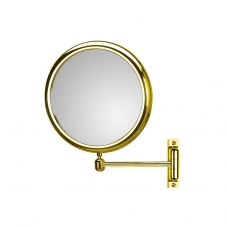 Doppiolo 40/1 Wall Mount 3X Magnifying Mirror in Gold