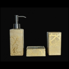 Kalahari WG Bathroom Accessory Set in White / Gold