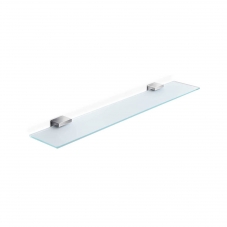 Lea A19090 Safety Glass Shelf with Brackets in Polished Chrome